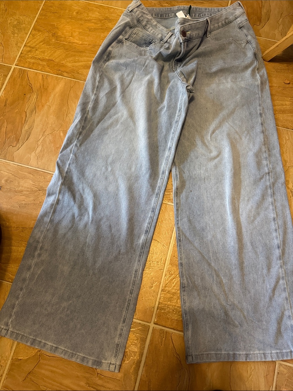 HALARA Light Blue Wide Leg High-Rise Jeans